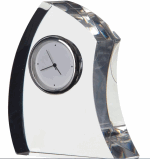DARTINGTON CRYSTAL SMALL CRESCENT CLOCK